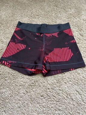 Under Armour Red and Black Performance Compression Shorts